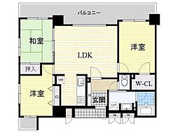 リーガル西梅田 3LDKの間取図画像