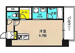 ヴィーナスコート福島 ワンルームの間取図画像