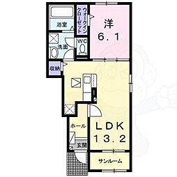 アヴァンザーレ 1LDKの間取図画像