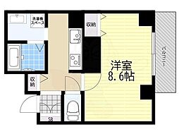 リブリー野田 1Kの間取図画像