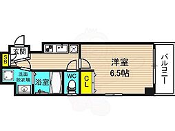プライムコート玉川 1Kの間取図画像