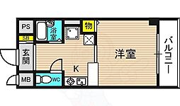ルミエール21 1Kの間取図画像