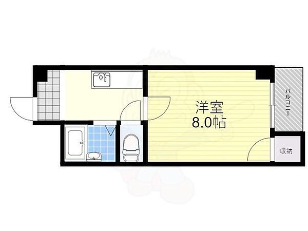 ツリガミ海老江ツインビル2 ｜大阪府大阪市福島区海老江７丁目(賃貸マンション1K・4階・21.00㎡)の写真 その2