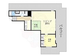 フローラルセントランド 2LDKの間取図画像