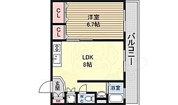 山内ビル 1LDKの間取図画像