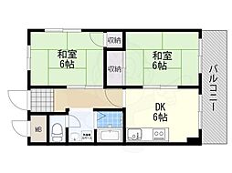 メゾンマカカーラ 2DKの間取図画像