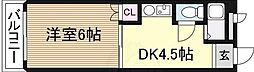 アルビオン 1DKの間取図画像