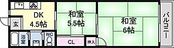 メゾン豊里 2DKの間取図画像