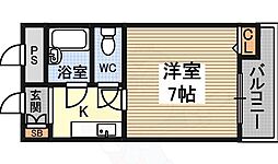 エクト1 1Kの間取図画像