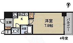 ニチダイロイヤル西中島 1Kの間取図画像