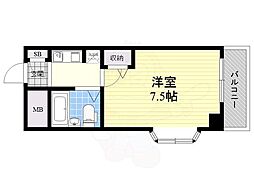 光第8ビル 1Kの間取図画像