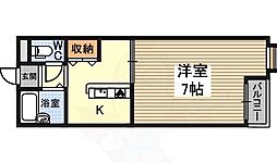 エクト2 1DKの間取図画像