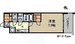 エスリード新大阪レジデンス 1Kの間取図画像