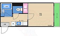 クオーレ十三東 1Kの間取図画像