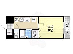 トーリエユタカ 1Kの間取図画像