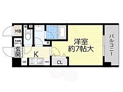 新大阪南グランドマンション 1Kの間取図画像