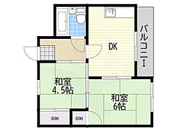 マンション光南 2DKの間取図画像