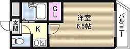 ベルエトワールK 1Kの間取図画像