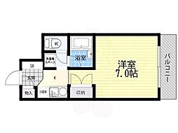 パレエスポワール三国 1Kの間取図画像