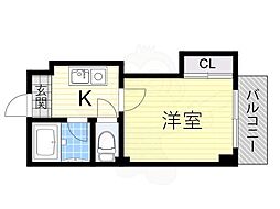 マンションセレーネ 1Kの間取図画像
