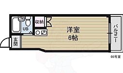 ベルメゾンエトワール ワンルームの間取図画像