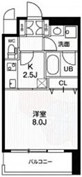 アーバンフラッツ西中島 1Kの間取図画像
