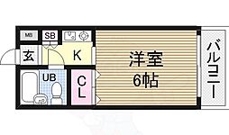 リネンハイツ 1Kの間取図画像