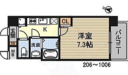 Sレジデンス新大阪リデンテ 1Kの間取図画像
