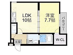 フジパレス井高野5番館 1LDKの間取図画像