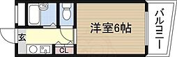 有馬パレス西中島 1Kの間取図画像