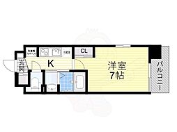 Luxe新大阪VI 1Kの間取図画像