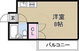 ローズハウス ワンルームの間取図画像