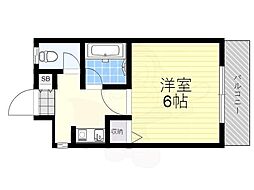 グリーム宮原 1Kの間取図画像