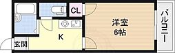 第三中本ビル 1Kの間取図画像