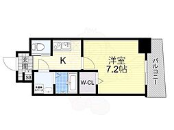 MSR新大阪南 1Kの間取図画像