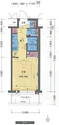 プレサンス新大阪クレスタ 1Kの間取図画像