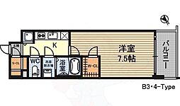 エスリード新大阪レジデンス 1Kの間取図画像