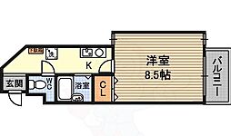 サニーサイド井本 1Kの間取図画像