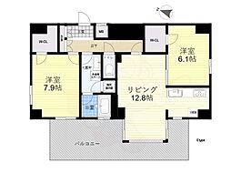 サンレムート.新大阪east 2LDKの間取図画像