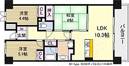 テレーズ神崎川 3LDKの間取図画像
