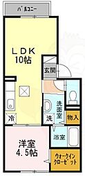 フォートレス3 1LDKの間取図画像