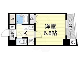 モンテ新大阪 1Kの間取図画像