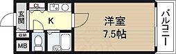 ロイヤルハイツパート2西淡路 1Kの間取図画像
