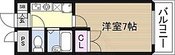 ローズコーポ新大阪8 1Kの間取図画像