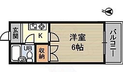 セントラルハイツ 1Kの間取図画像