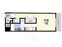 クレアート新大阪PanLoop 1Kの間取図画像