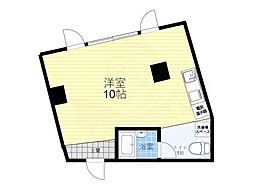 リーベ淡路ビル ワンルームの間取図画像