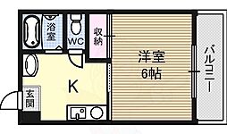 ショーエハイツ 1Kの間取図画像