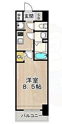 フェニックス新大阪 1Kの間取図画像