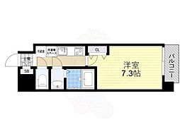 LIVIAZSHIN-OSAKACiel 1Kの間取図画像